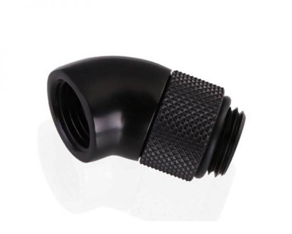 Bykski G/14 Male to Female 45 Degree Rotary Elbow Fitting - Black (B-RD45-X)