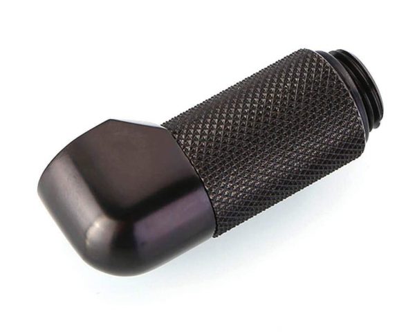 Bykski G1/4 Male to Female 90 Degree Rotary 25mm Extension Elbow Fitting - Black (B-RD90-EXJ25)