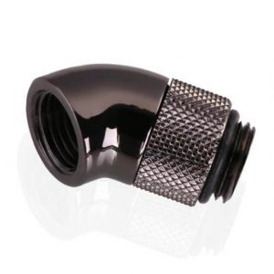 Bykski G/14 Male to Female 45 Degree Rotary Elbow Fitting - Gun Colour (B-RD45-X-GC)