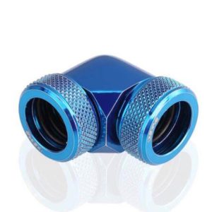 Bykski Rigid 14mm OD 90 Degree Fitting - Blue (B-HTJ-DB90-V2-B)