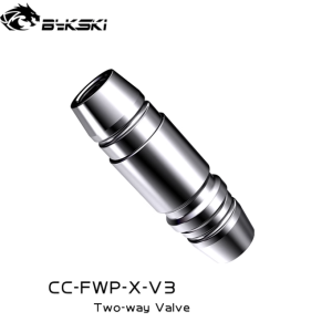 Bykski G 1/4in. Female to Female Quick Disconnect Fitting -Silver- (CC-FWP-X-V3)