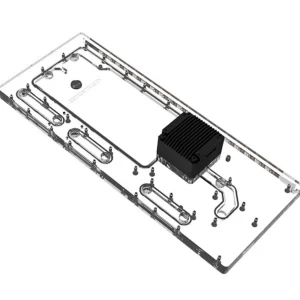 Bykski Distro Plate For LIAN LI O11EVOXL - PMMA w/ 5v Addressable RGB(RBW) (RGV-LAN-O11EVOXL-P)